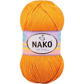 Nako 4038 Portakal Kabuğu 1 Adet Elite Baby El Örgü İpi Tüylenmeyen Bebek Yünü