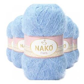 Nako 4129 5 Adet Mavi Paris El Örgü İpi Yünü