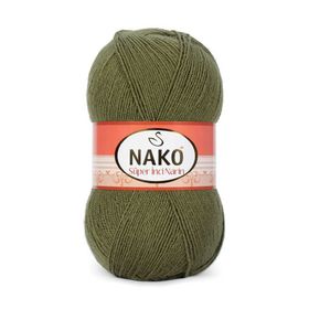 Nako 4234 Haki Süper İnci 100 gr El Örgü İpi