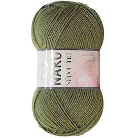 Nako 4234 Haki Süper İnci 100 gr El Örgü İpi