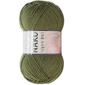 Nako 4234 Haki Süper İnci 100 gr El Örgü İpi