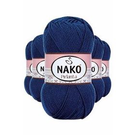 Nako 4253 5 Adet Lacivert Pırlanta Amigurumi El Örgü İpi Yünü