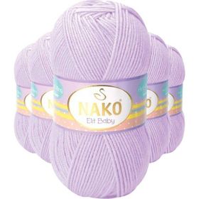 Nako 5090 5 Adet Mine Çiçeği Elite Baby El Örgü İpi Tüylenmeyen Bebek Yünü