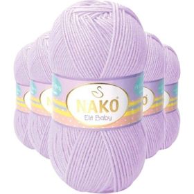 Nako 5090 5 Adet Mine Çiçeği Elite Baby El Örgü İpi Tüylenmeyen Bebek Yünü