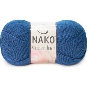 Nako 517 Süper İnci Orta Mavi Örgü İpi
