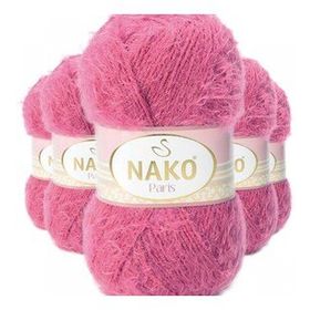 Nako 6578 5 Adet Koyu Pembe Paris El Örgü İpi Yünü