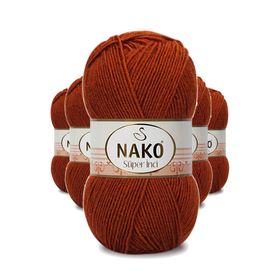 Nako 6679 5 Adet 100 gr Kiremit Süper İnci El Örgü İpi
