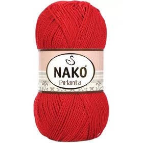 Nako 6741 Kırmızı Gelincik 1 Adet Pırlanta Amigurumi El Örgü İpi Yünü