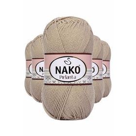 Nako 6742 5 Adet Bej Pırlanta Amigurumi El Örgü İpi Yünü