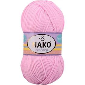 Nako 6936 Açık Pembe 1 Adet Elite Baby El Örgü İpi Tüylenmeyen Bebek Yünü