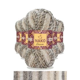 Nako 7309 5 Adet Hercai Ebruli Hırka Kazak Atkı Bere El Örgü İpi Yünü