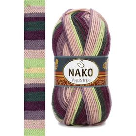 Nako 82414 1 Adet Vega Stripe Premium Akrilik El Örgü İpi Yünü
