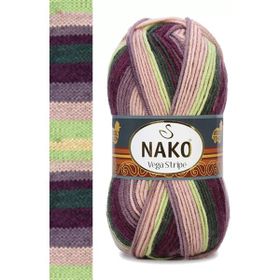 Nako 82414 1 Adet Vega Stripe Premium Akrilik El Örgü İpi Yünü
