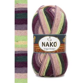 Nako 82414 1 Adet Vega Stripe Premium Akrilik El Örgü İpi Yünü