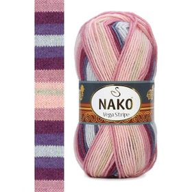 Nako 82415 1 Adet Vega Stripe Premium Akrilik El Örgü İpi Yünü