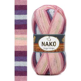 Nako 82415 1 Adet Vega Stripe Premium Akrilik El Örgü İpi Yünü