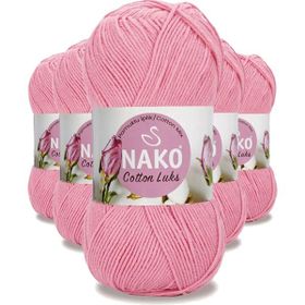 Nako 97549 Pembe 5 Adet Cotton Lüks Yelek Tunik Kazak Bluz Hırka İpi Yünü