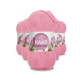 Nako 97549 Pembe 5 Adet Cotton Lüks Yelek Tunik Kazak Bluz Hırka İpi Yünü