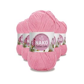 Nako 97549 Pembe 5 Adet Cotton Lüks Yelek Tunik Kazak Bluz Hırka İpi Yünü