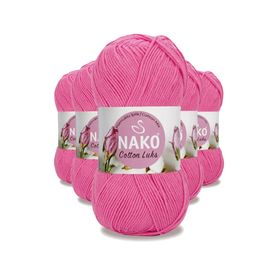 Nako 97550 Koyu Pembe 5 Adet Cotton Lüks Yelek Tunik Kazak Bluz Hırka İpi Yünü