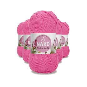 Nako 97550 Koyu Pembe 5 Adet Cotton Lüks Yelek Tunik Kazak Bluz Hırka İpi Yünü