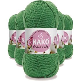 Nako 97576 5 Adet Yeşil Cotton Lüks Yelek Tunik Kazak Bluz Hırka İpi Yünü