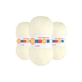 Nako 98223 Açık Krem Bonbon Kristal 100 gr El Örgü İpi
