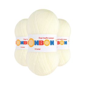 Nako 98223 Açık Krem Bonbon Kristal 100 gr El Örgü İpi