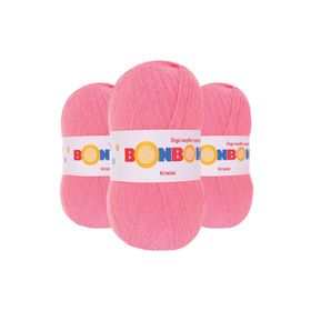 Nako 98239 Gül Pembe Bonbon Kristal 100 gr El Örgü İpi