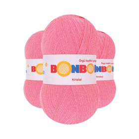 Nako 98239 Gül Pembe Bonbon Kristal 100 gr El Örgü İpi