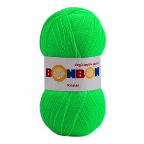 Nako 98395 Neon Yeşil Bonbon Kristal 100 gr El Örgü İpi