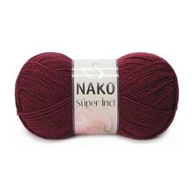 Nako 999 Süper İnci 5 Adet 100 gr Bordo El Örgü İpi