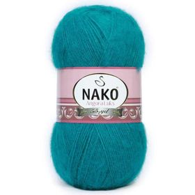 Nako Angora Lüks 10171 Petrol El Örgü İpi