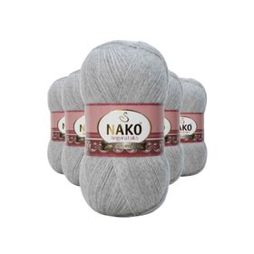 Nako Angora Lüks 195 5x100 gr El Örgü İpi