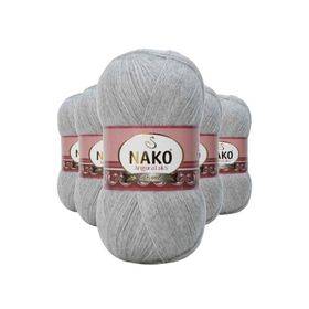 Nako Angora Lüks 195 5x100 gr El Örgü İpi