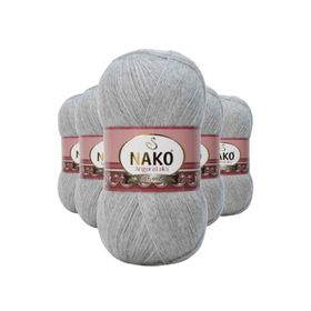 Nako Angora Lüks 195 5x100 gr El Örgü İpi