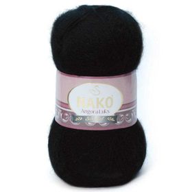 Nako Angora Lüks 217 Siyah El Örgü İpi