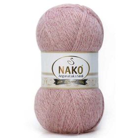 Nako Angora Lüks Simli 10275GK Pinkish Powder El Örgü Ipi