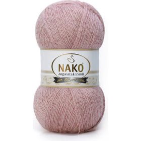 Nako Angora Lüks Simli 10275GK Pinkish Powder El Örgü Ipi