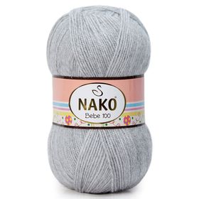Nako Bebe 100 195 Açık Gri Melanj El Örgü İpi