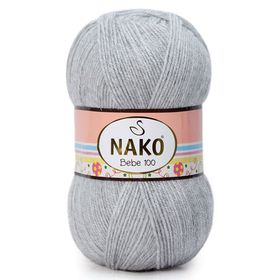 Nako Bebe 100 195 Açık Gri Melanj El Örgü İpi
