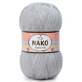 Nako Bebe 100 195 Açık Gri Melanj El Örgü İpi