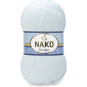 Nako Denim 208 Beyaz El Örgü İpi
