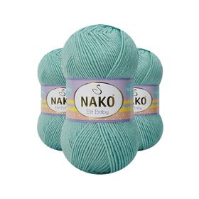 Nako Elit Baby 10482 Azur El Örgü İpi
