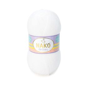 Nako Elit Baby 208 White El Örgü İpi