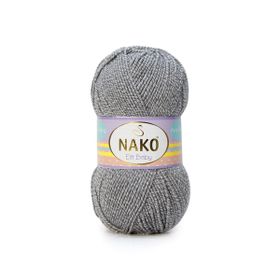 Nako Elit Baby 21353 Gri Beyaz Muline El Örgü İpi