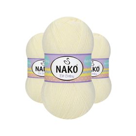 Nako Elit Baby 99064 Ekru El Örgü İpi
