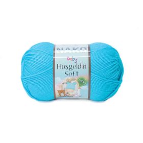 Nako Hoşgeldin Soft 5014 Turkuaz El Örgü İpi