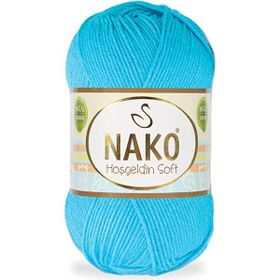 Nako Hoşgeldin Soft 5014 Turkuaz El Örgü İpi