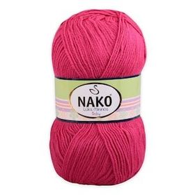 Nako Lüks Minnoş 10676 Kırmızı Elma El Örgü İpi